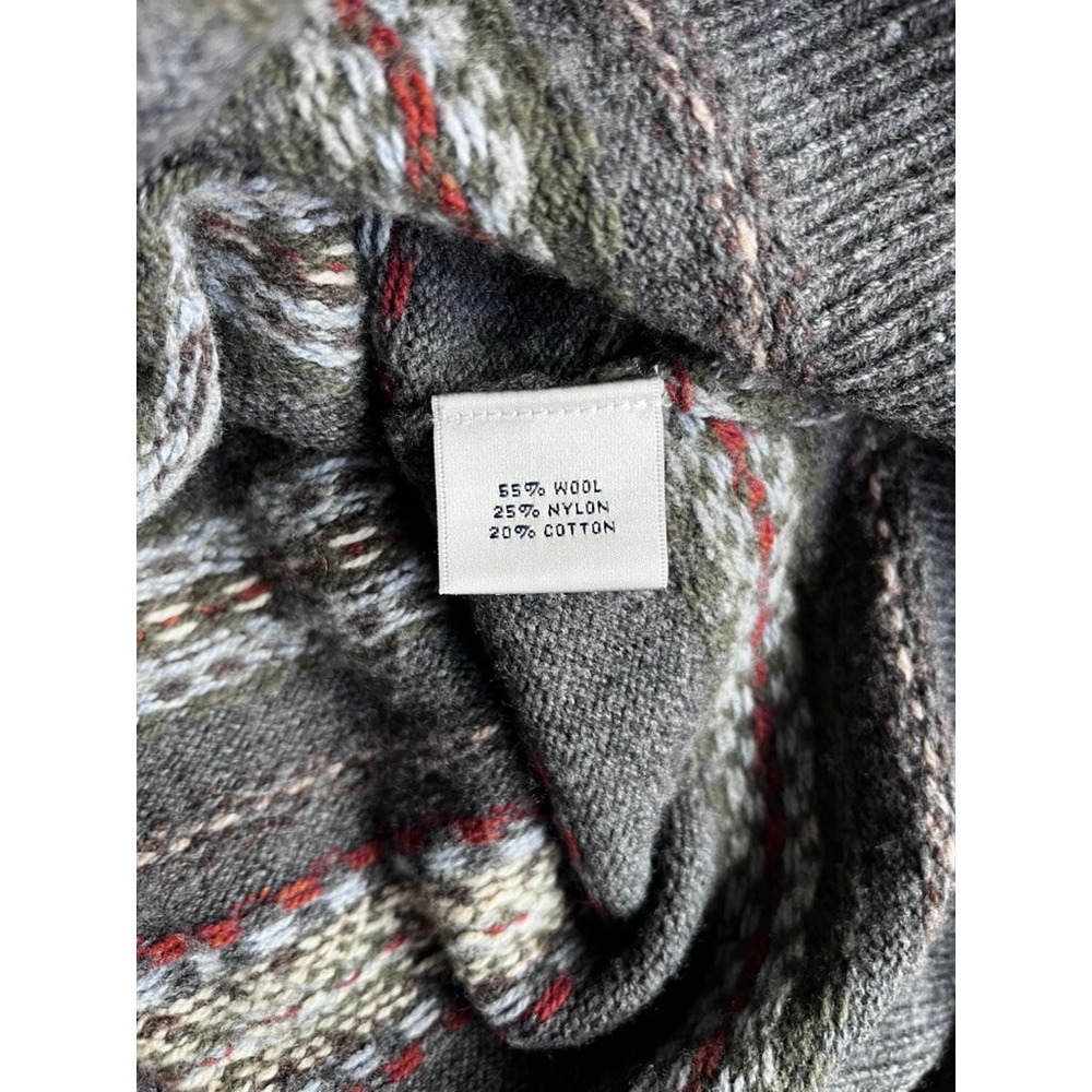 Peter Millar Mountainside Fair Isle Crew Neck Wool Blend Sweater Gray size XL - Picture 13 of 14